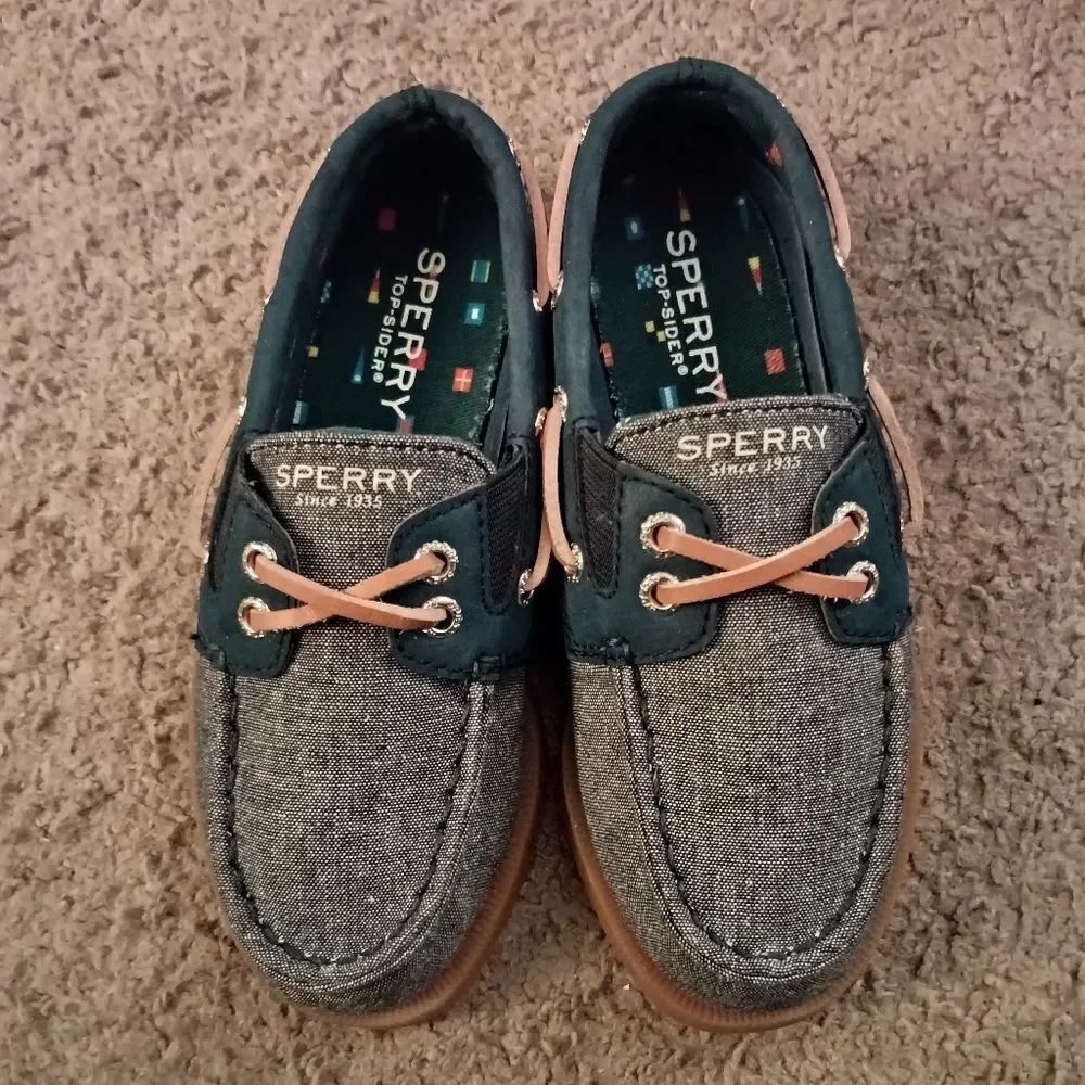 Sperry A/O Casual Boat Shoe Loafer Boys Toddler Size 10 M Chambray PRE-OWNED